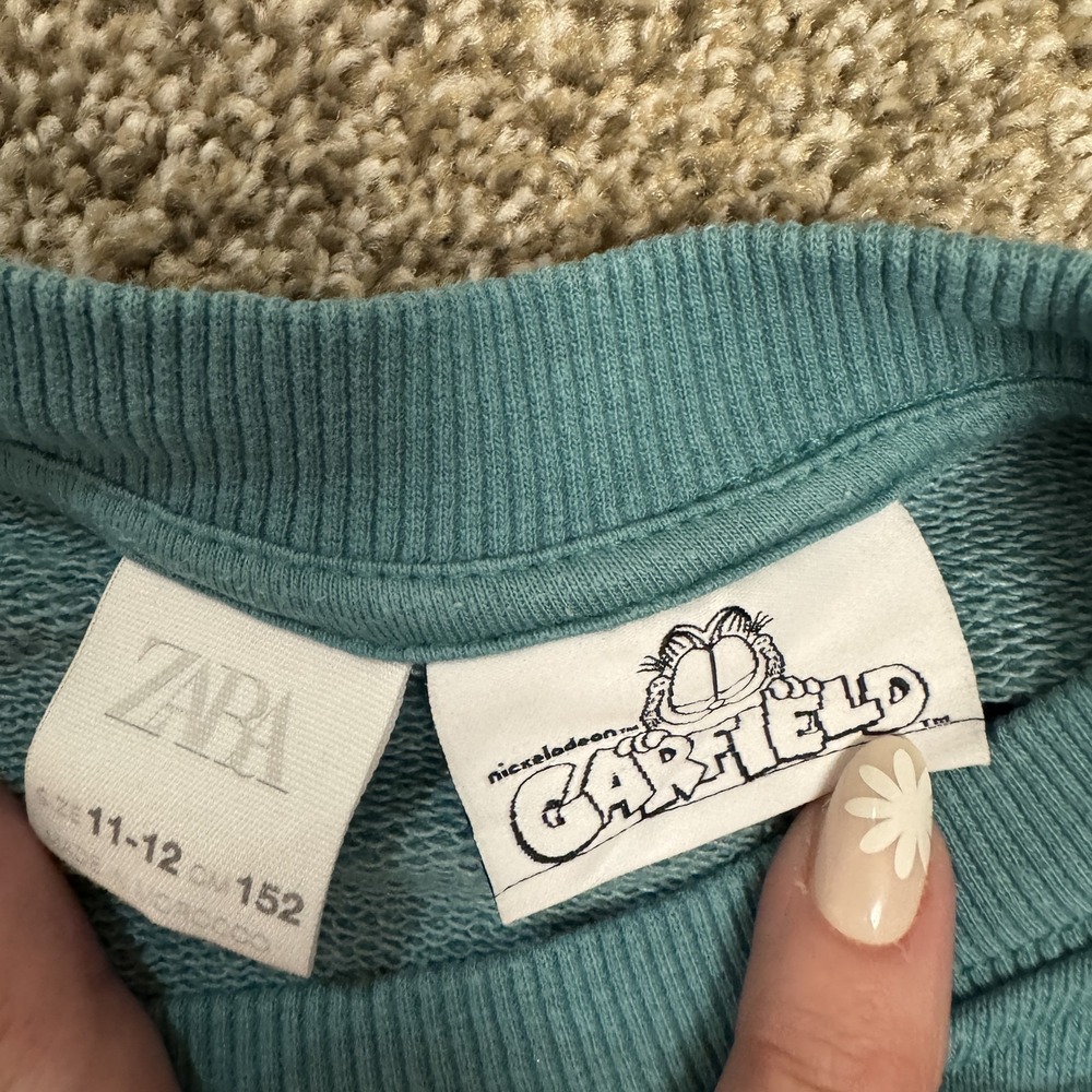 Zara Teal Kyoto City Garfield Sweatshirt - Picture 3 of 9
